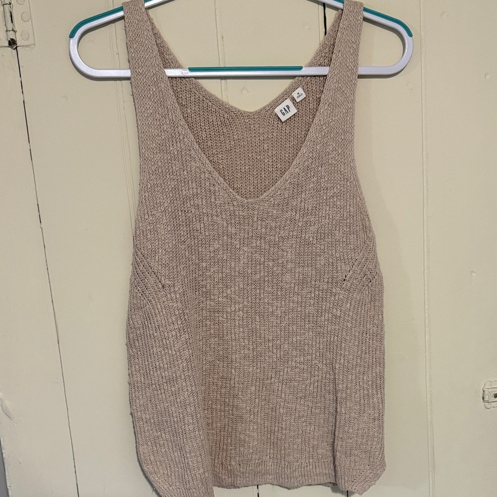 GAP Women's Beige Knit Tank Top